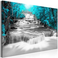 Slika Cascade of Thoughts Wide Turquoise 120x80