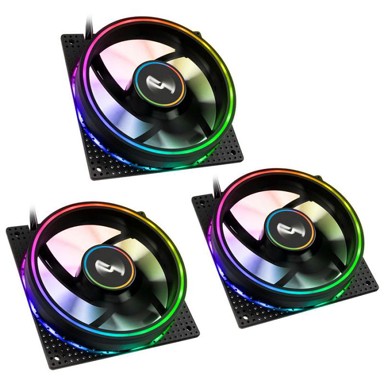 CRYORIG Računalni ventilator Crona S, PWM, ARGB, set od 3 komada - 120mm, crni CR-XRS3