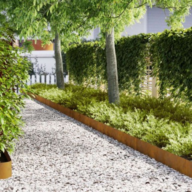 Rubnjak za travnjak 20 kom 100x0,5x20 cm, smeđa  