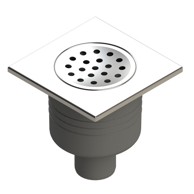 Odvod podni s rešetkom i okvirom vertikalni FI 50 5050RV