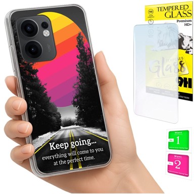 Torbica za Oppo Reno 13F 5G / 13 FS 5G, maskica, stražnja maska + staklo