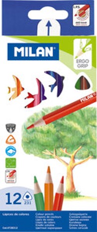 MILAN Drvene bojice, 1/12 duge trokutaste