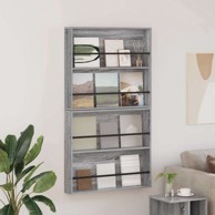 Polica za časopise s policom 2 pcs 80 x 12 x 70 cm, siva sonoma