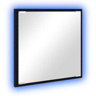 LED ogledalo za kupaonicu 40 x 8,5 x 37 cm, crni hrast, drvo