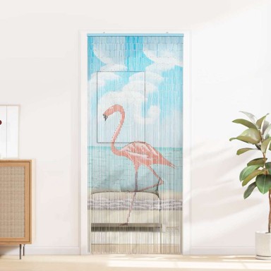 Zavjesa za vrata protiv insekata, 90 x 200 cm, flamingo
