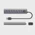 ORICO Hub CL7U-U3 7x USB-A 3.0 + USB-C 5V/3A 1m, sivo
