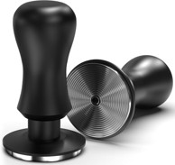 NIKCORP Tamper za espresso, 51 mm, kalibriran 13,6 kg, nehrđajući čelik 304, anodizirani aluminij, crna