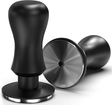 NIKCORP Tamper za espresso, 51 mm, kalibriran 13,6 kg, nehrđajući čelik 304, anodizirani aluminij, crna
