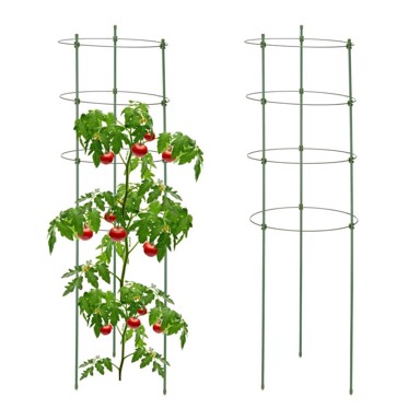 NORTHIX Okrugla metalna rešetka za biljke, 91 cm, set 2 kom, zelena