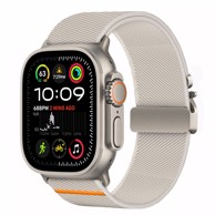 Tech-Protect® Nylon Clasp Remen za Apple Watch 6/7/8/9/10/SE/Ultra 1/2 (44/45/46/49) Titanium