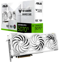 ASUS Grafička kartica TUF Gaming GeForce RTX 5070 Ti O16G White 16GB GDDR7