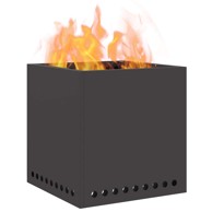 Posuda za vatru 48x48x50 cm čelična, crna