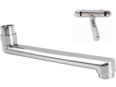 BALLETTO Nosač baterije 81047 za termostatsku miješalicu, 24 cm, krom