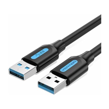 VENTION Kabel USB 3.0, crni, 2m, USB-A muški na USB-A muški