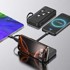 WOZINSKY W11-B Powerbank 10000 mAh 10 W s ugrađenim kabelima i svjetiljkom, crna