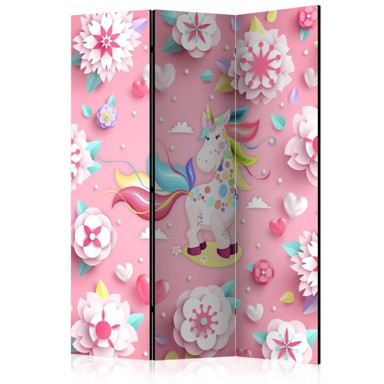 Sobna pregrada u 3 dijela Unicorn on Flowerbed 135x172
