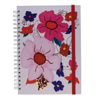 Kolegij Blok, A4, crte, 120 listova, s gumicom, flowers