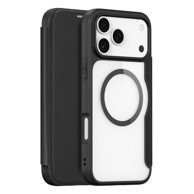 Dux Ducis Skin X Pro maskica s novčanikom, kompatibilna s MagSafe, za iPhone 17 Pro, crna