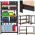 NORTHIX Stalak za odlaganje 180 x 90 x 40 cm s 5 polica, crni
