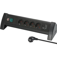BRENNENSTUHL Produžni kabel Premium Office Line stolni 4 utičnice 2x USB 1,8 m, crni