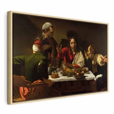 Slika Caravaggio – Supper at Emmaus, 90x60 cm, u prirodnom drvenom okviru