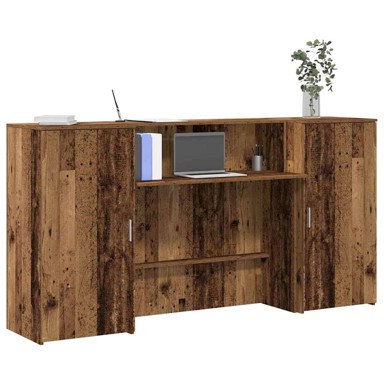 Radni stol 200x50x103,5 cm od konstruiranog drva, staro drvo