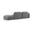 INTERIEURS 86 Svijetlo siva baršunasta sofa (s lijevim kutom) Audrey, 295x90x70,05 cm