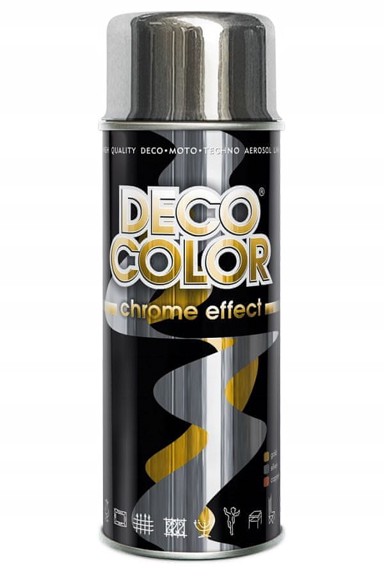 DECO COLOR Chrome akrilni lak u spreju s efektom srebrnog kroma, 400 ml, srebrni