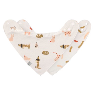 LÄSSIG Podbradnjak/marama Little Mateys, narančasti, 2 kom