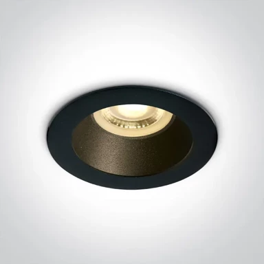 ONE LIGHT Ugradbena svjetiljka 1×gu10/max.10w/mr16//240v ip20 crno/crna dm10105m/b/b