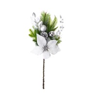 Božićni ukras grana 55 cm, srebrna  