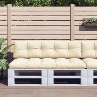 Jastuci za palete 2 kom od tkanine, krem