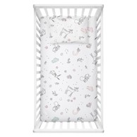 MIJOLNIR Dječja plahta od pamuka Flowers 100x150 cm, bijela