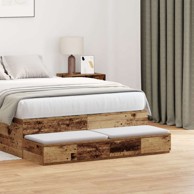 Ladice za krevet 120x36,5x16,5 cm inženjersko drvo, staro drvo