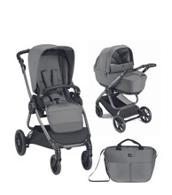 CAM Dječja kolica Techno Babila 2u1, košara, t560, siva