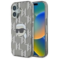 KARL LAGERFELD IML Karl Head Electroplated maskica za Apple iPhone 16, crna