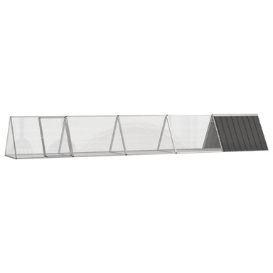 Kavez za zečeve 504,5×80,5×71 cm od pocinčanog čelika, antracit
