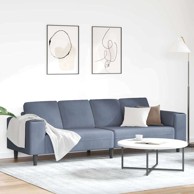 Tkaninska sofa s jastukom Plava 208 cm Baršunasta tkanina