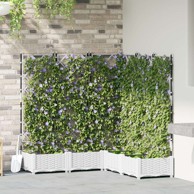 Vrtna sadilica s rešetkom 5 kom 120x120x125.5 cm, bijela