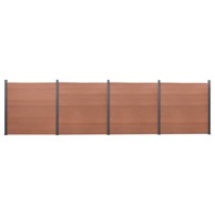 Set panela za ogradu, 699 x 186 cm, WPC, smeđi