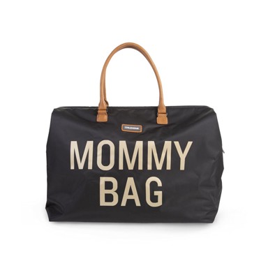 CHILDHOME Torba Mommy bag, crna sa zlatnim detaljima