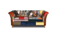 CHESTERFIELD Rain Lily Harlequin Patchwork 2-Sjedišta Dvosjed
