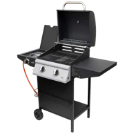 HOME Plinski roštilj s dva plamenika i bočnim plamenikom 3 × 3.2 kW LPG GRG02 61690