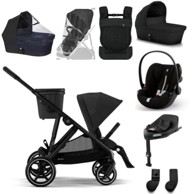 CYBEX Kolica Gazelle S, moon black, set XL + Amya