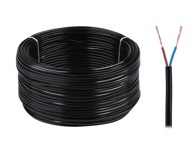 ETB OMYp Kabel 2x0 5 mm² 300/300 V, crni