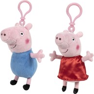 Plišani privjesak, Peppa Pig/George, 11cm, izbor