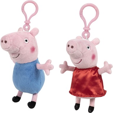Plišani privjesak, Peppa Pig/George, 11cm, izbor