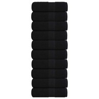 FROGN Ručnici za goste, 10 kom, 30 x 50 cm, 360 g/m², crni
