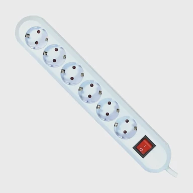 BACHMANN Produžni kabel 6x220V 1,5 m s prekidačem bijeli 381.250K