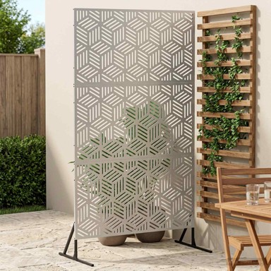 Zaslon za privatnost 100 x 50 x 180 cm od nehrđajućeg čelika, srebrni